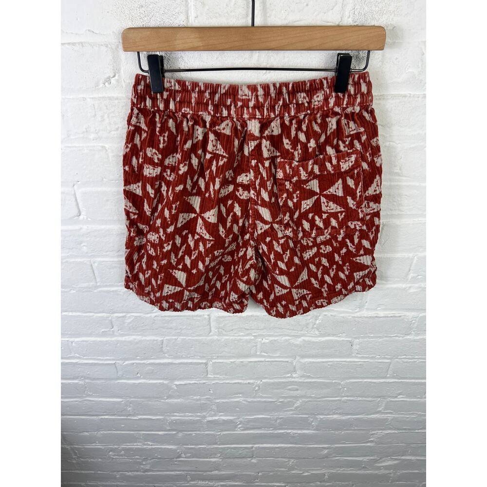 Urban Outfitters Men's Lucien Printed Terra Corduroy Short Cotton Red Size S - Picture 3 of 5